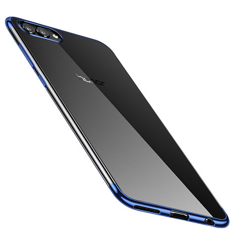 Funda Silicona Ultrafina Carcasa Transparente H02 para Huawei Honor V10 Azul