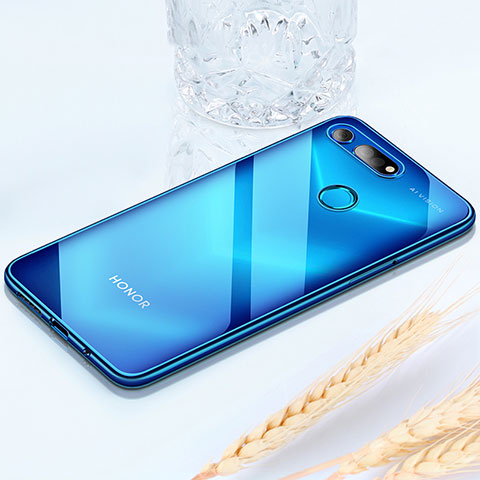 Funda Silicona Ultrafina Carcasa Transparente H02 para Huawei Honor V20 Azul