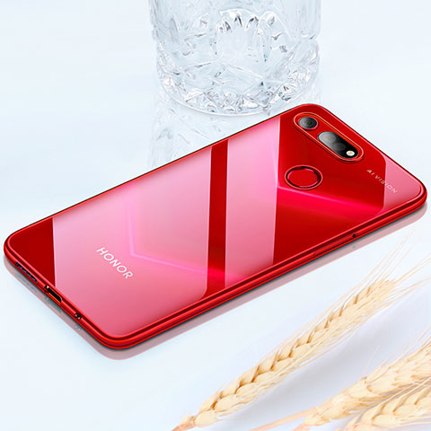 Funda Silicona Ultrafina Carcasa Transparente H02 para Huawei Honor View 20 Rojo