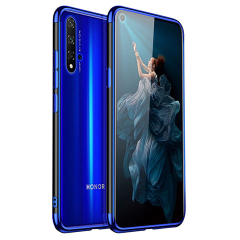 Funda Silicona Ultrafina Carcasa Transparente H02 para Huawei Nova 5T Azul