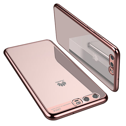 Funda Silicona Ultrafina Carcasa Transparente H02 para Huawei P10 Oro Rosa