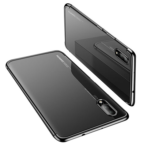 Funda Silicona Ultrafina Carcasa Transparente H02 para Huawei P20 Negro