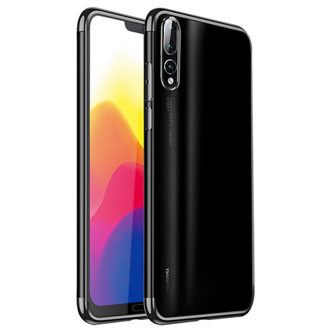 Funda Silicona Ultrafina Carcasa Transparente H02 para Huawei P20 Pro Negro