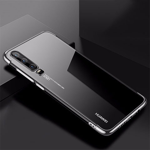 Funda Silicona Ultrafina Carcasa Transparente H02 para Huawei P30 Plata