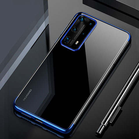 Funda Silicona Ultrafina Carcasa Transparente H02 para Huawei P40 Pro+ Plus Azul