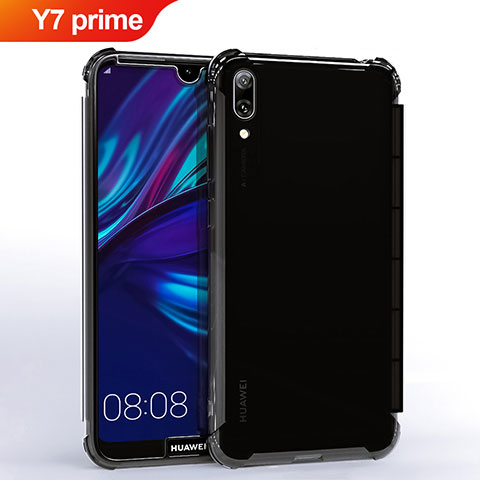 Funda Silicona Ultrafina Carcasa Transparente H02 para Huawei Y7 Prime (2019) Negro