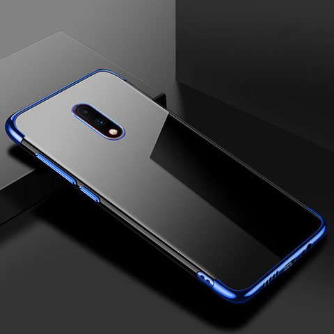 Funda Silicona Ultrafina Carcasa Transparente H02 para OnePlus 7 Azul