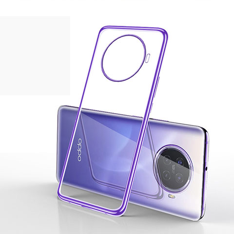 Funda Silicona Ultrafina Carcasa Transparente H02 para Oppo Ace2 Morado