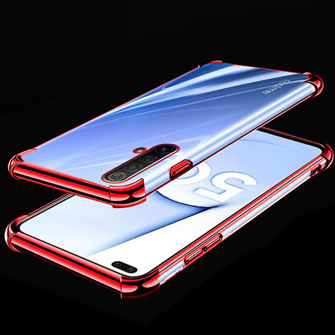 Funda Silicona Ultrafina Carcasa Transparente H02 para Realme X50m 5G Rojo