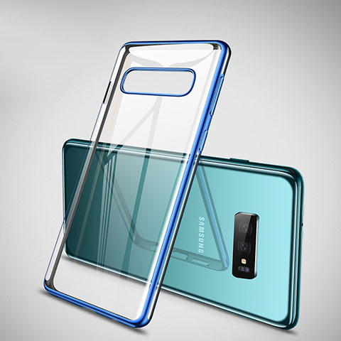 Funda Silicona Ultrafina Carcasa Transparente H02 para Samsung Galaxy S10 Azul