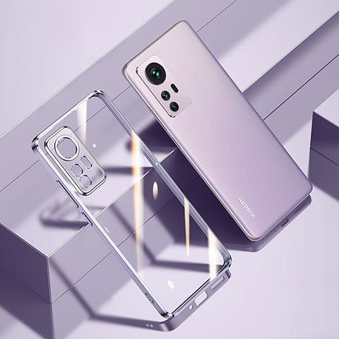 Funda Silicona Ultrafina Carcasa Transparente H02 para Xiaomi Mi 12 5G Morado