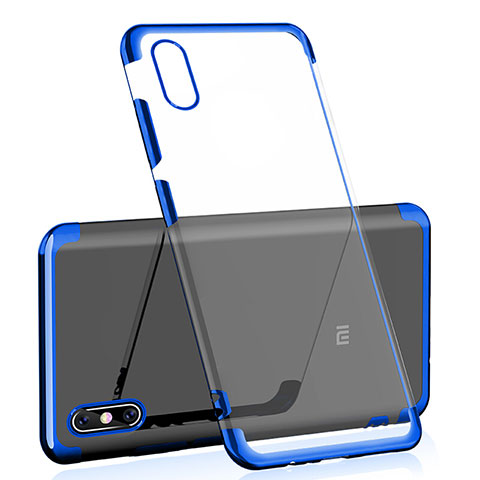 Funda Silicona Ultrafina Carcasa Transparente H02 para Xiaomi Mi 8 Screen Fingerprint Edition Azul