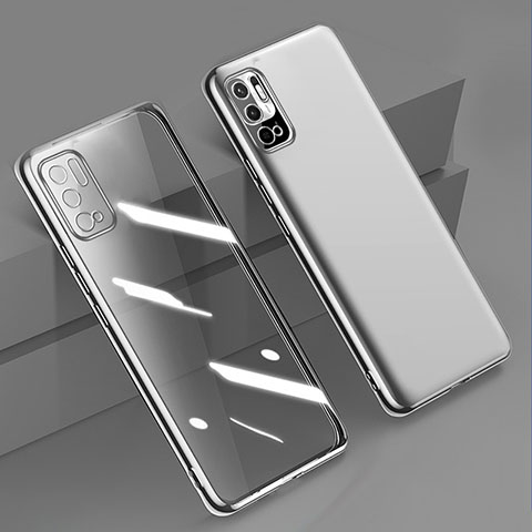 Funda Silicona Ultrafina Carcasa Transparente H02 para Xiaomi Redmi Note 10 5G Plata