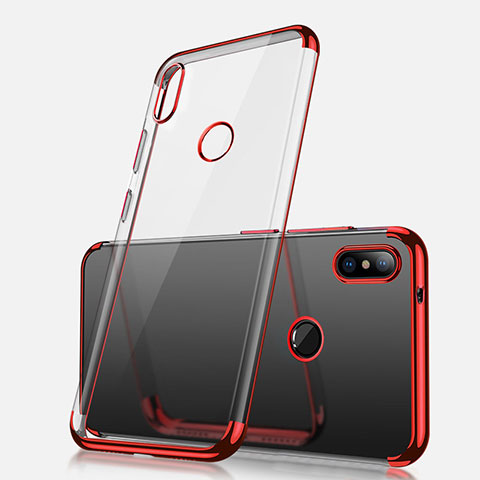 Funda Silicona Ultrafina Carcasa Transparente H02 para Xiaomi Redmi Note 5 AI Dual Camera Rojo