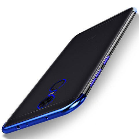 Funda Silicona Ultrafina Carcasa Transparente H02 para Xiaomi Redmi Note 5 Indian Version Azul