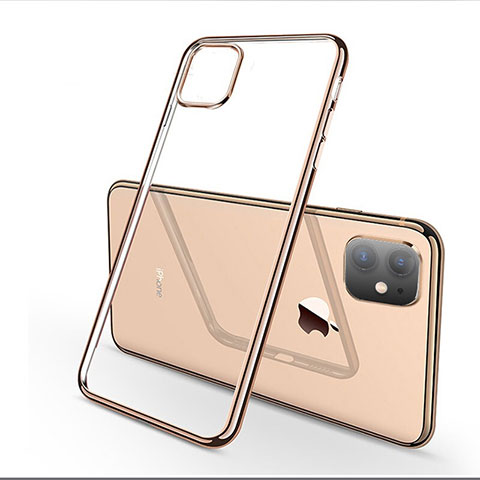 Funda Silicona Ultrafina Carcasa Transparente H03 para Apple iPhone 11 Oro
