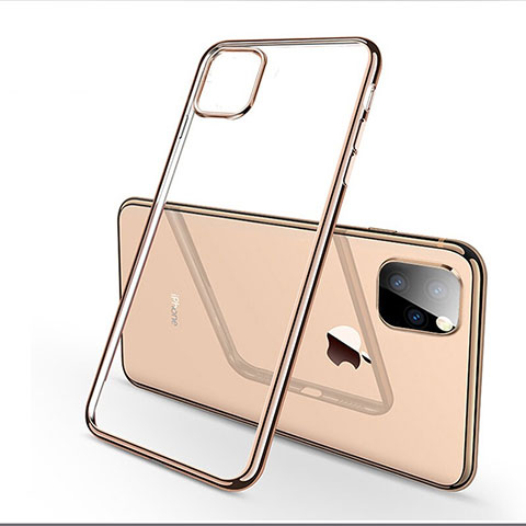 Funda Silicona Ultrafina Carcasa Transparente H03 para Apple iPhone 11 Pro Max Oro