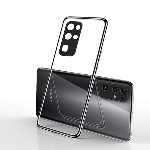 Funda Silicona Ultrafina Carcasa Transparente H03 para Huawei Honor 30 Negro