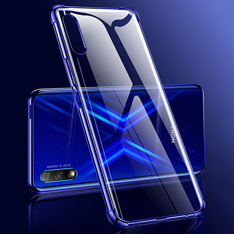Funda Silicona Ultrafina Carcasa Transparente H03 para Huawei Honor 9X Azul
