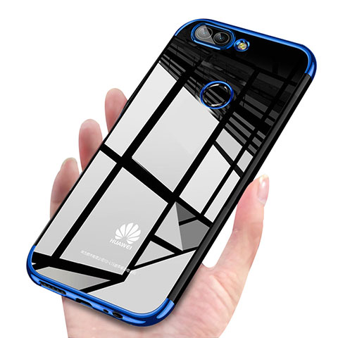 Funda Silicona Ultrafina Carcasa Transparente H03 para Huawei P Smart Azul