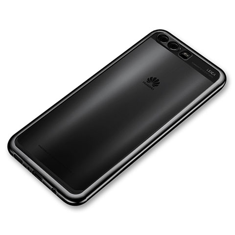 Funda Silicona Ultrafina Carcasa Transparente H03 para Huawei P10 Plus Negro