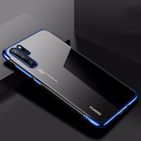 Funda Silicona Ultrafina Carcasa Transparente H03 para Huawei P30 Pro Azul