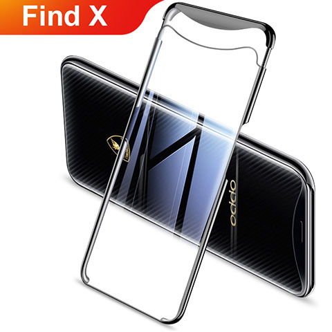 Funda Silicona Ultrafina Carcasa Transparente H03 para Oppo Find X Negro