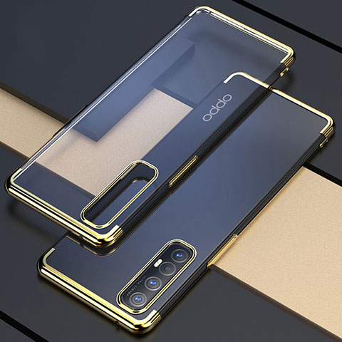 Funda Silicona Ultrafina Carcasa Transparente H03 para Oppo Find X2 Neo Oro