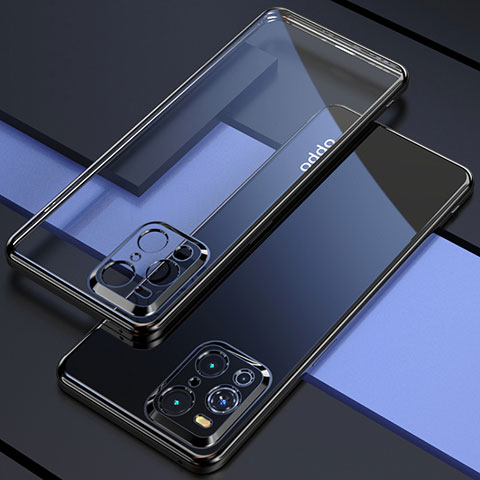 Funda Silicona Ultrafina Carcasa Transparente H03 para Oppo Find X3 Pro 5G Negro
