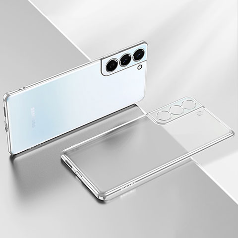 Funda Silicona Ultrafina Carcasa Transparente H03 para Samsung Galaxy S21 FE 5G Plata