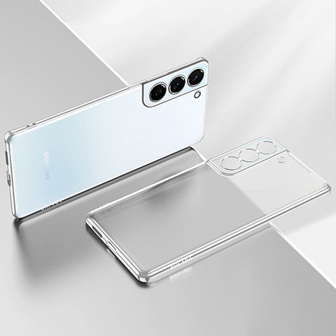 Funda Silicona Ultrafina Carcasa Transparente H03 para Samsung Galaxy S22 5G Plata