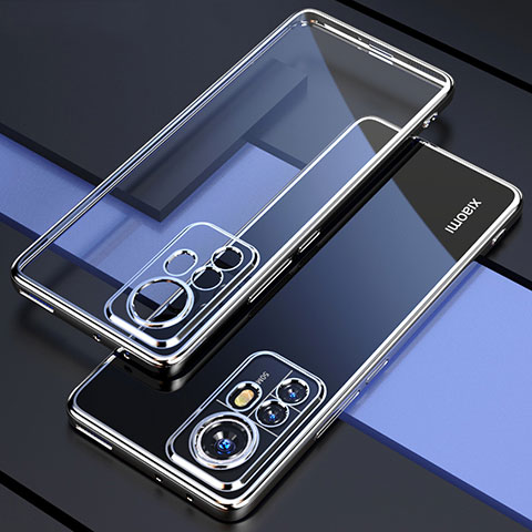 Funda Silicona Ultrafina Carcasa Transparente H03 para Xiaomi Mi 12 5G Plata