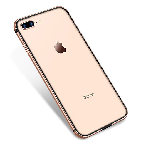 Funda Silicona Ultrafina Carcasa Transparente H04 para Apple iPhone 8 Plus Oro