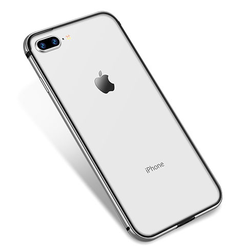 Funda Silicona Ultrafina Carcasa Transparente H04 para Apple iPhone 8 Plus Plata