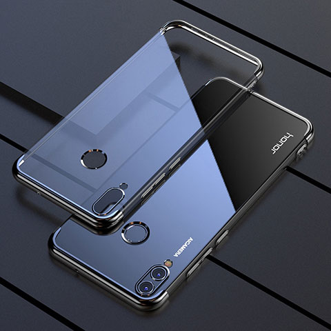 Funda Silicona Ultrafina Carcasa Transparente H04 para Huawei Honor V10 Lite Negro