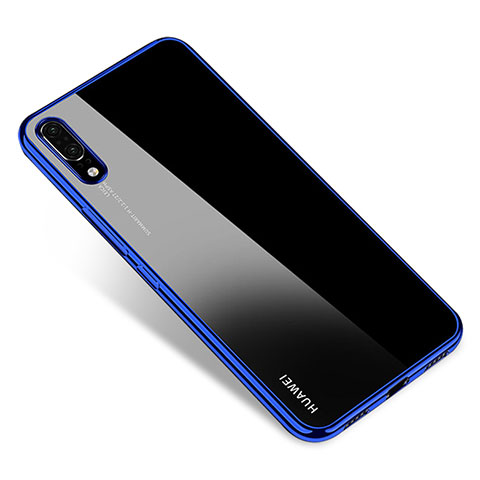 Funda Silicona Ultrafina Carcasa Transparente H04 para Huawei P20 Azul