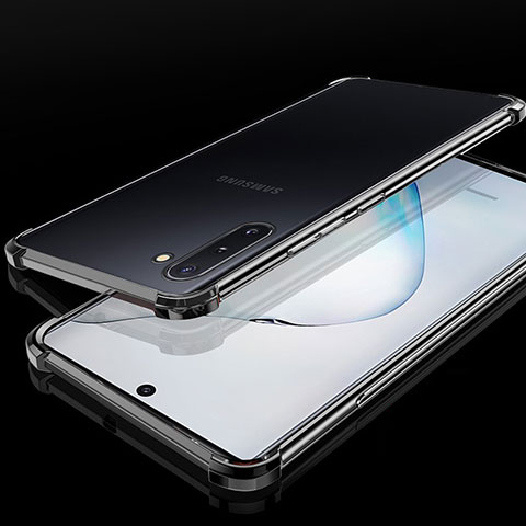 Funda Silicona Ultrafina Carcasa Transparente H04 para Samsung Galaxy Note 10 Plus Negro