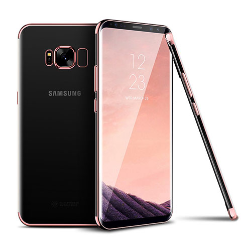 Funda Silicona Ultrafina Carcasa Transparente H04 para Samsung Galaxy S8 Oro Rosa