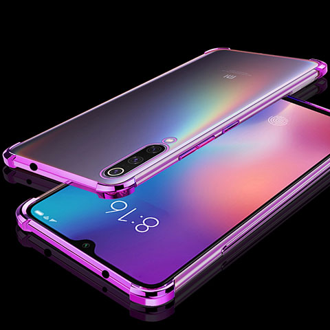 Funda Silicona Ultrafina Carcasa Transparente H04 para Xiaomi Mi 9 Pro 5G Morado