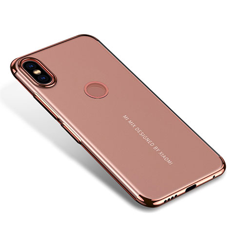 Funda Silicona Ultrafina Carcasa Transparente H04 para Xiaomi Mi Mix 2S Oro Rosa