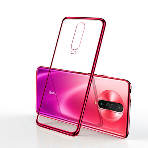 Funda Silicona Ultrafina Carcasa Transparente H04 para Xiaomi Redmi K30 5G Rojo