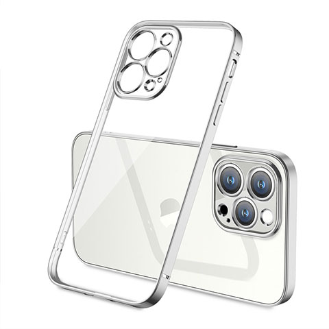 Funda Silicona Ultrafina Carcasa Transparente H05 para Apple iPhone 13 Pro Plata