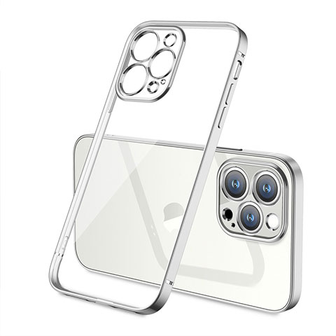 Funda Silicona Ultrafina Carcasa Transparente H05 para Apple iPhone 14 Pro Plata