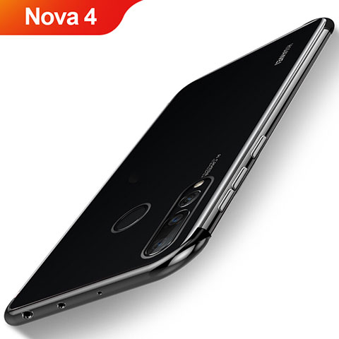 Funda Silicona Ultrafina Carcasa Transparente H06 para Huawei Nova 4 Negro