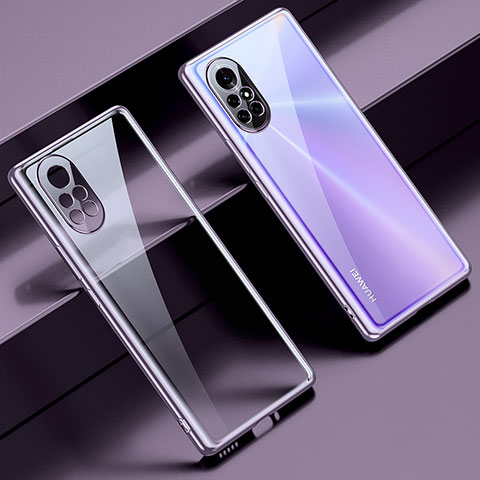 Funda Silicona Ultrafina Carcasa Transparente H06 para Huawei Nova 8 5G Morado