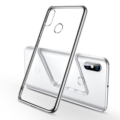 Funda Silicona Ultrafina Carcasa Transparente H06 para Xiaomi Mi 8 Plata