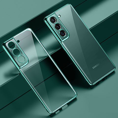 Funda Silicona Ultrafina Carcasa Transparente H08 para Samsung Galaxy S21 Plus 5G Verde