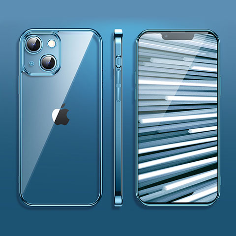 Funda Silicona Ultrafina Carcasa Transparente H09 para Apple iPhone 13 Mini Azul