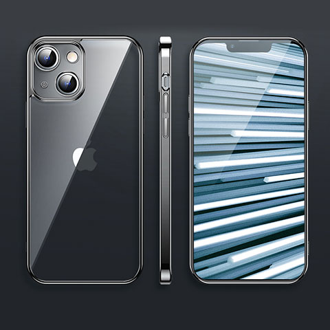 Funda Silicona Ultrafina Carcasa Transparente H09 para Apple iPhone 13 Mini Negro