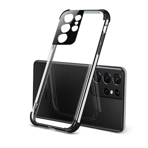 Funda Silicona Ultrafina Carcasa Transparente H09 para Samsung Galaxy S21 Ultra 5G Negro